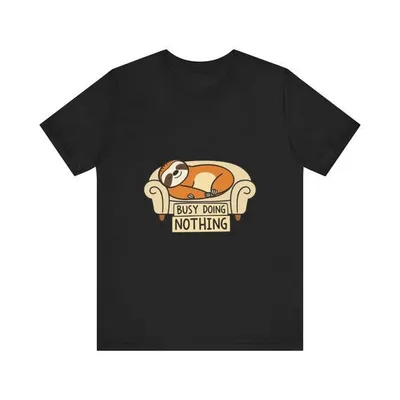 Sleepy Sloth Lounging Couch Funny T-Shirt