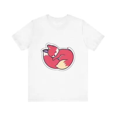 Sleepy Fox Curled Ball Cute Animal T-Shirt