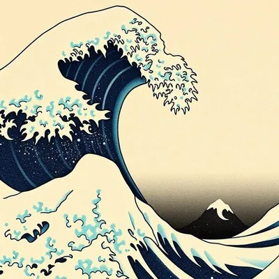 Japanese Wave Woodblock Printable Wall Art