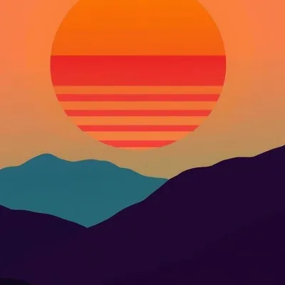 Retro 70S Sunset Stripes Printable Wall Art
