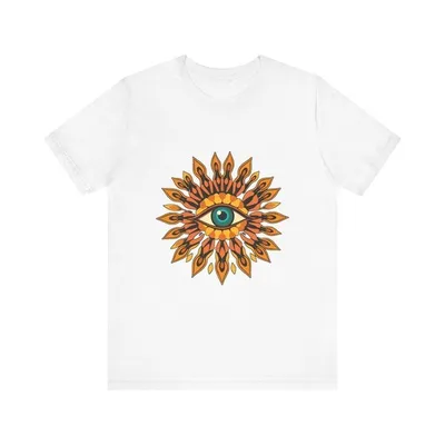 Psychedelic Eye Surrounded By Psychedelic 70s Retro T-Shirt